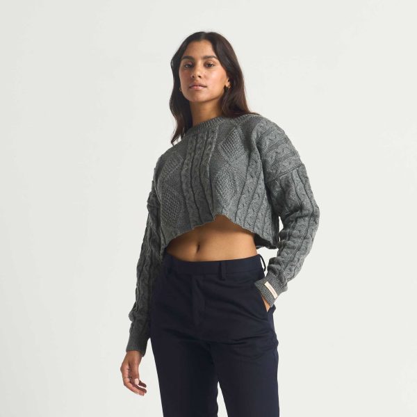 School Grey Crop Knit - Image 3