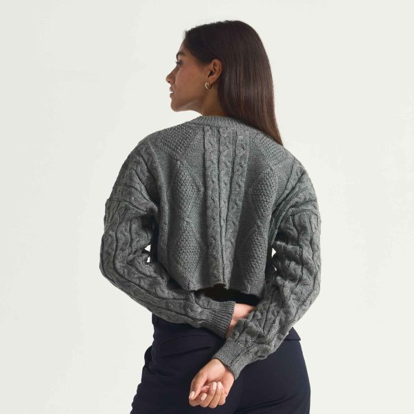 School Grey Crop Knit - Image 5