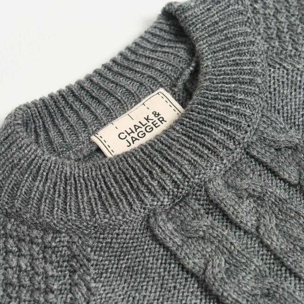 School Grey Crop Knit - Image 2