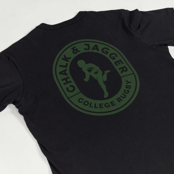 Unisex Black Regular Rugby T-Shirt - Image 6