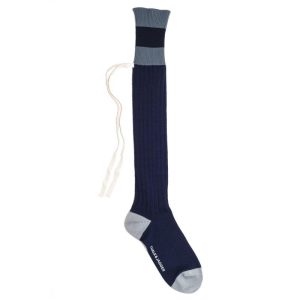 Navy and light blue rugby socks