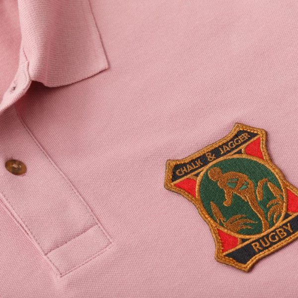 Unisex Pink Polo Rugby Shirt - Image 2