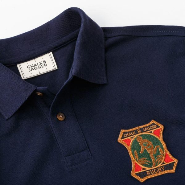 Unisex Navy Polo Rugby Shirts - Image 2